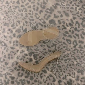 New With Box Clear Strappy Heels